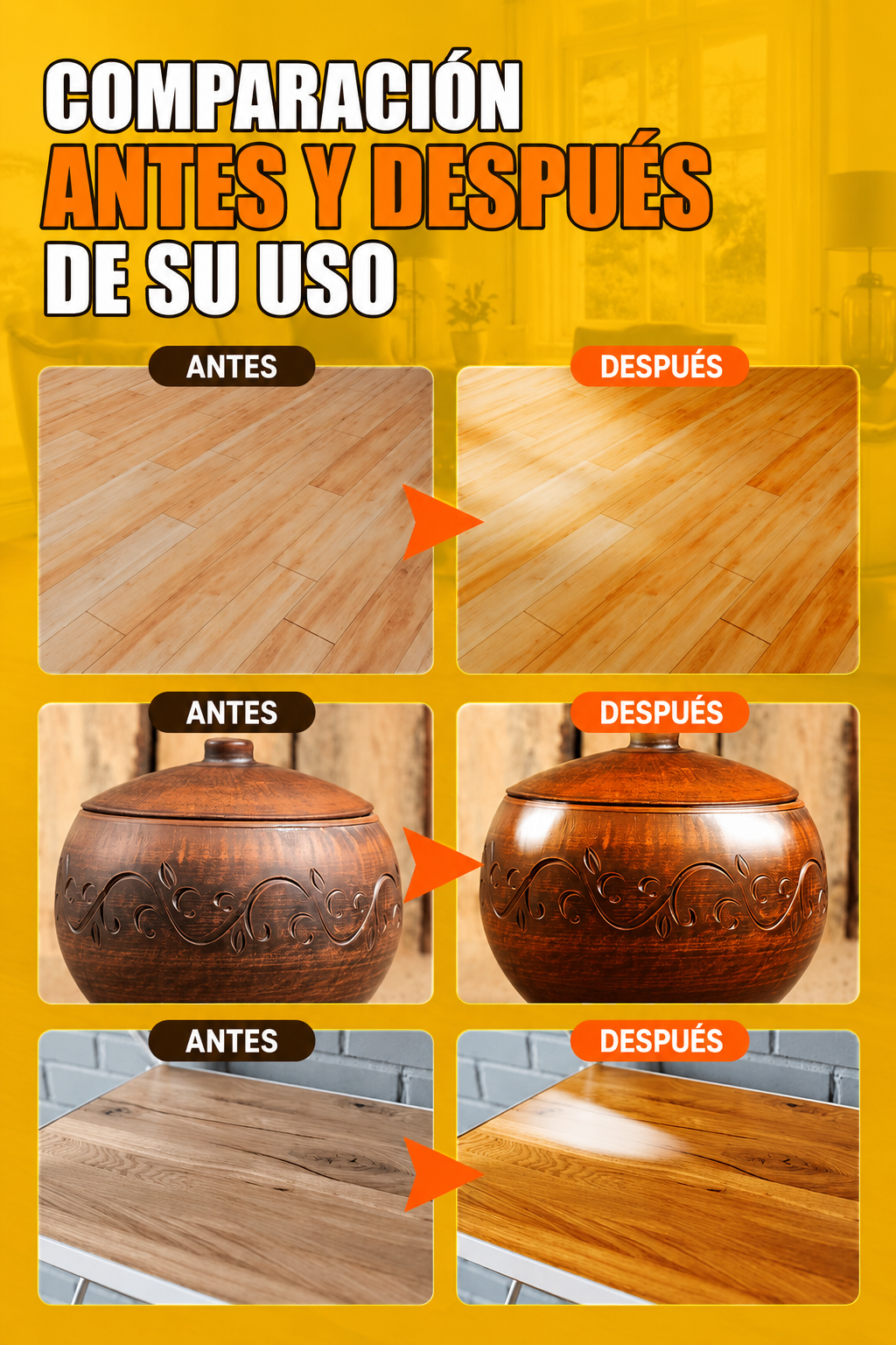 Cera Restauradora y Brilladora de Madera